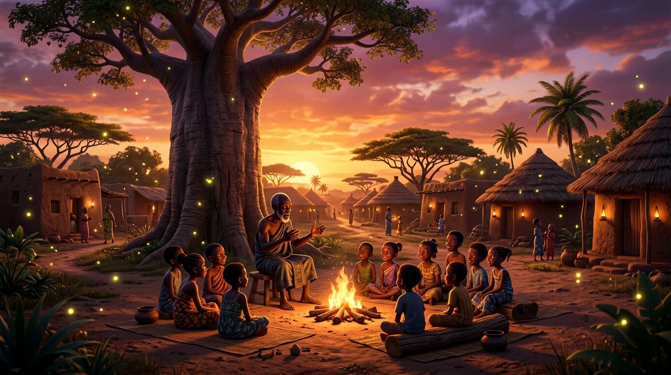 AI-generated storytelling scene