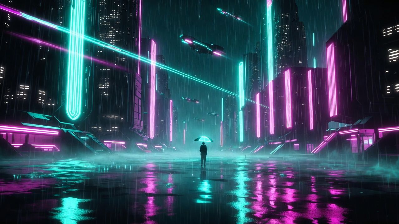 AI-generated futuristic city